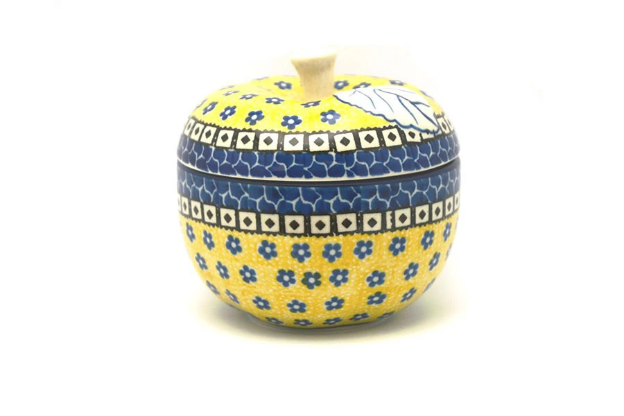 Polish Pottery Apple Baker - Sunburst 1 Polish Pottery Apple Baker - Sunburst
