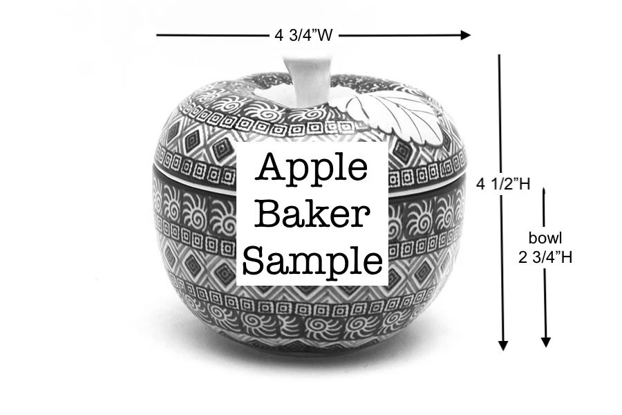Polish Pottery Apple Baker - Twilight 3 Polish Pottery Apple Baker - Twilight - Image 3