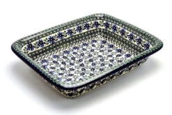 Polish Pottery Baker - Lasagna - Blue Chicory