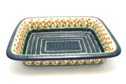 Polish Pottery Baker - Lasagna - Peach Spring Daisy