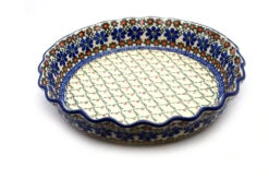 Polish Pottery Baker - Pie Dish - Fluted - Primrose