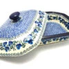 Polish Pottery Baker - Rectangular Covered - Large - Winter Viola