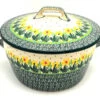 Polish Pottery Baker - Round Covered Casserole - Daffodil