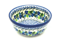 Polish Pottery Bowl - Soup And Salad - Blue Berries