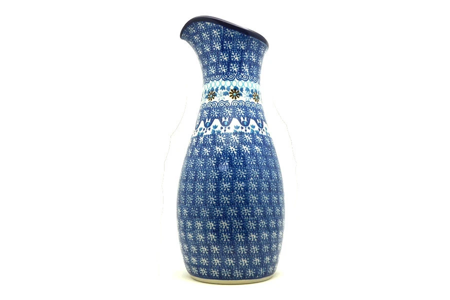 Polish Pottery Carafe - 2 1/2 Pint - Blue Yonder 1 Polish Pottery Carafe - 2 1/2 Pint - Blue Yonder
