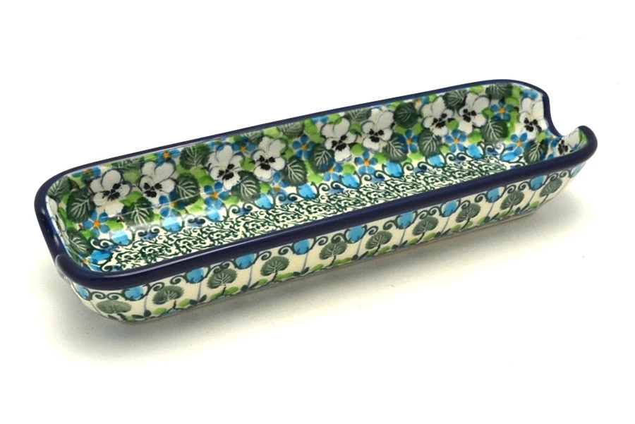 Polish Pottery Corn Holder - Unikat Signature - U4795 1 Polish Pottery Corn Holder - Unikat Signature - U4795