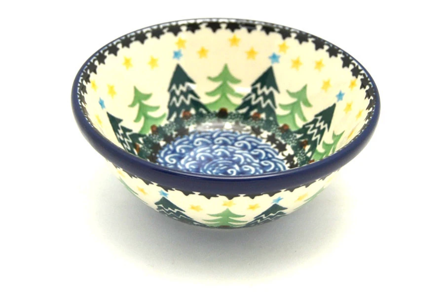 Polish Pottery Dish - Deep Food Prep - Christmas Trees