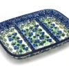Polish Pottery Dish - Divided Rectangular - Huckleberry