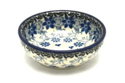 Polish Pottery Dish - Round Food Prep - Silver Lace