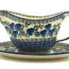 Polish Pottery Gravy Boat - Winter Viola