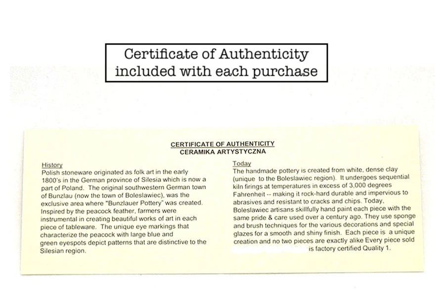 Polish Pottery Mug - 11 Oz. Bubble - Morning Glory - Image 4