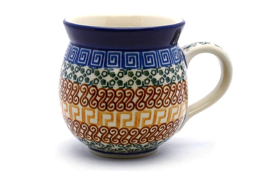 Polish Pottery Mug - 15 Oz. Bubble - Autumn