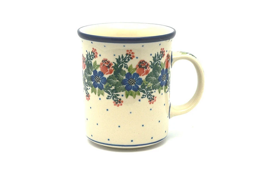 Polish Pottery Mug - Big Straight Sided - Garden Party