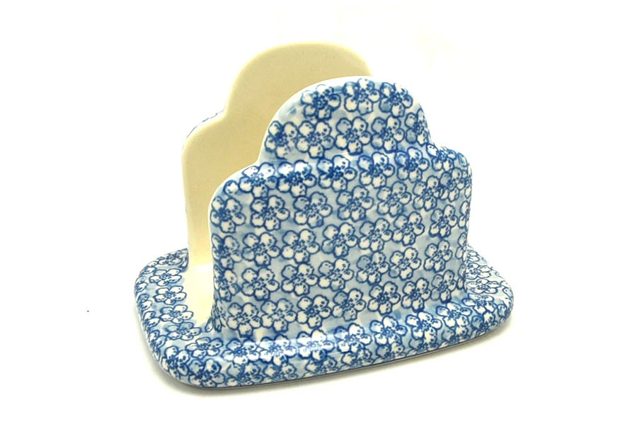 Polish Pottery Napkin Holder - Daisy Flurry