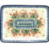Polish Pottery Plate - Rectangular - Crimson Bells