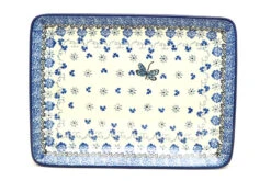 Polish Pottery Plate - Rectangular - Dragonfly