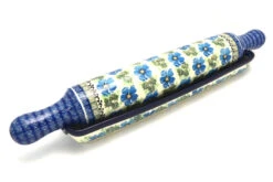 Polish Pottery Rolling Pin With Stand - Morning Glory