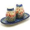 Polish Pottery Salt & Pepper Set - Crimson Bells