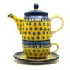 Polish Pottery Tea Time For One - Sunburst