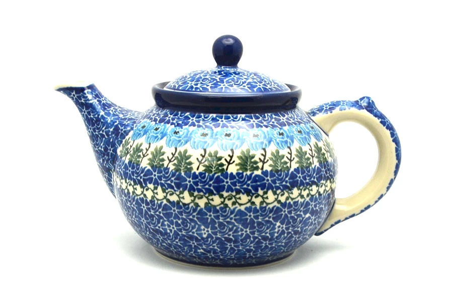Polish Pottery Teapot - 1 1/4 Qt. - Antique Rose 1 Polish Pottery Teapot - 1 1/4 Qt. - Antique Rose