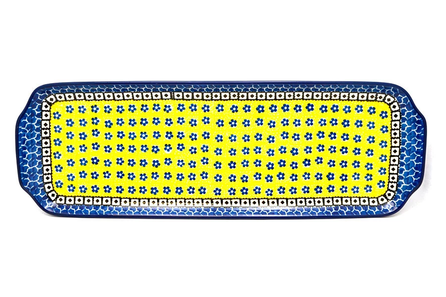 Polish Pottery Tray - Appetizer - 16" - Sunburst 1 Polish Pottery Tray - Appetizer - 16" - Sunburst