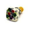 Polish Pottery Wine Stopper - Burgundy Berry Green